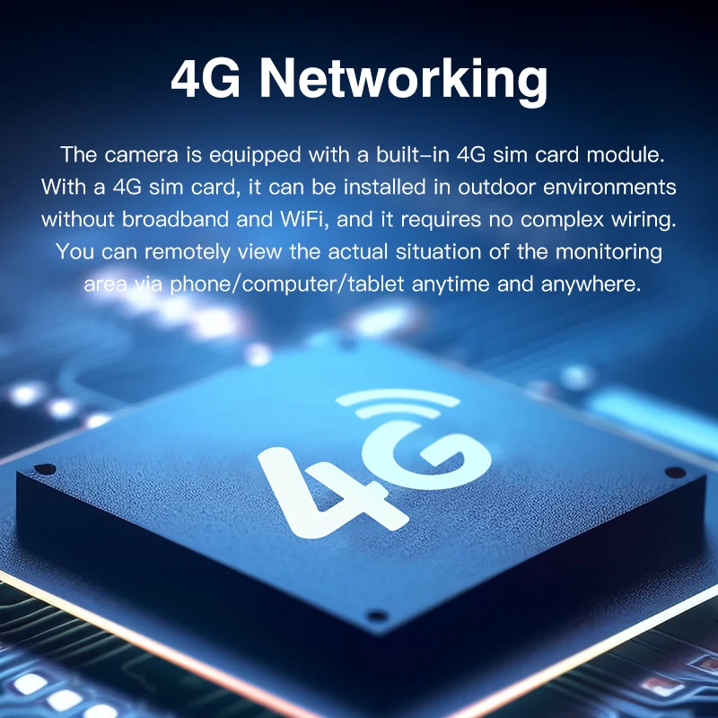 كاميرا الأمن 4G 4K 4MP دوران المسار تلقائي اللاسلكي عدسة مزدوجة لوحة طاقة شمسية مع كاشف HD واي فاي التيار المتناوب - الصورة 2