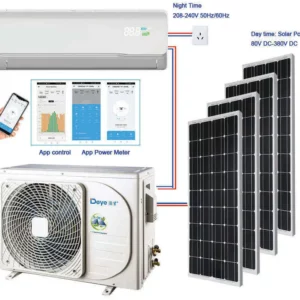 وحدات سبليت Off Grid هجين يعمل بالطاقة الشمسية AC DC 12000BTU 18000BTU 24000BTU